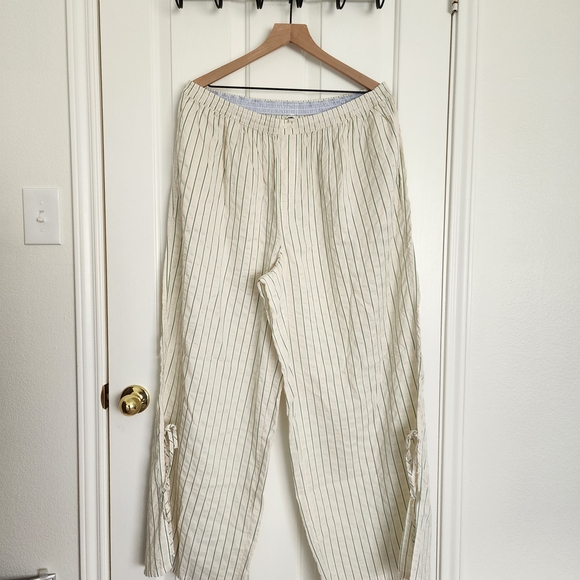 Aerie Off Duty Seersucker Side Tie Trouser PJ Pant - Picture 2 of 9